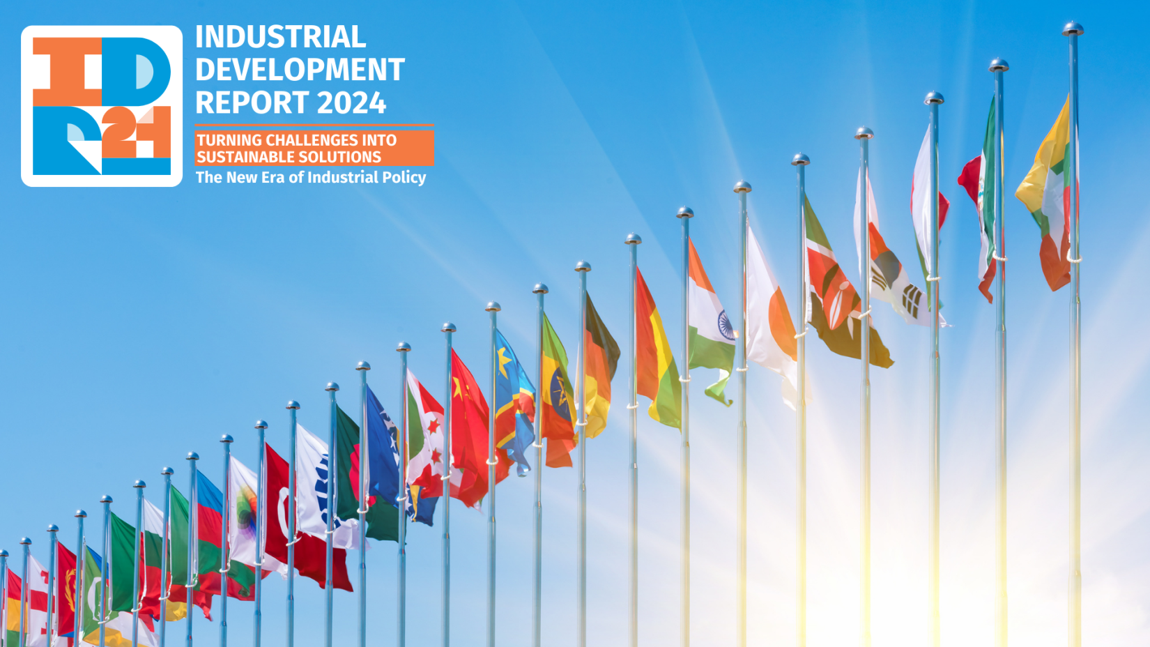 Industrial Development Report 2024 banner - Turning challenges into sustainable solutions: the new era of industrial policy 