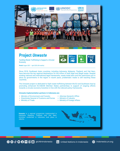 Project Unwaste, Tackling Waste Trafficking to Support a Circular Economy - Factsheet Cover