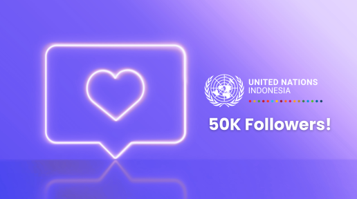 illustration for @UNinIndonesia Instagram account reach 50k followers